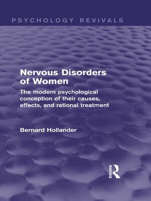 cover image of Nervous Disorders of Women (Psychology Revivals)